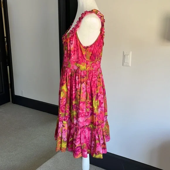 Maggy London floral ruffle dress - Picture 3 of 4